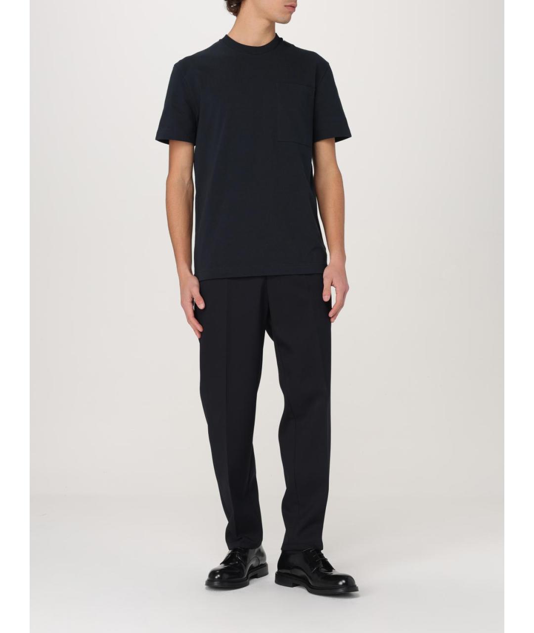 JIL SANDER Синяя хлопковая футболка, фото 3