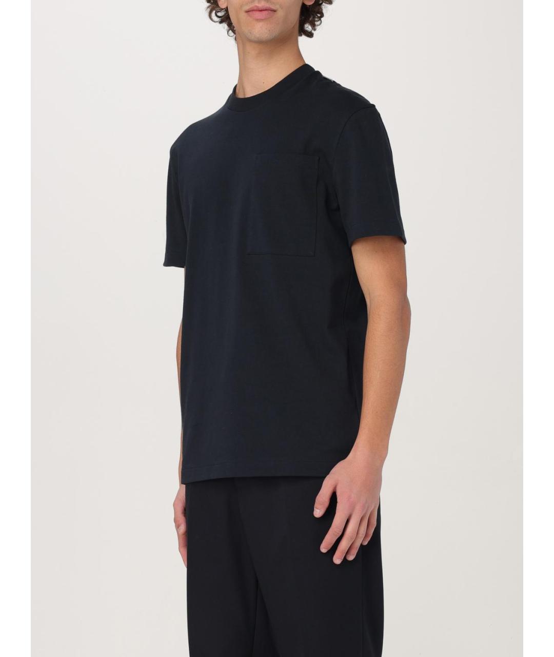 JIL SANDER Синяя хлопковая футболка, фото 5
