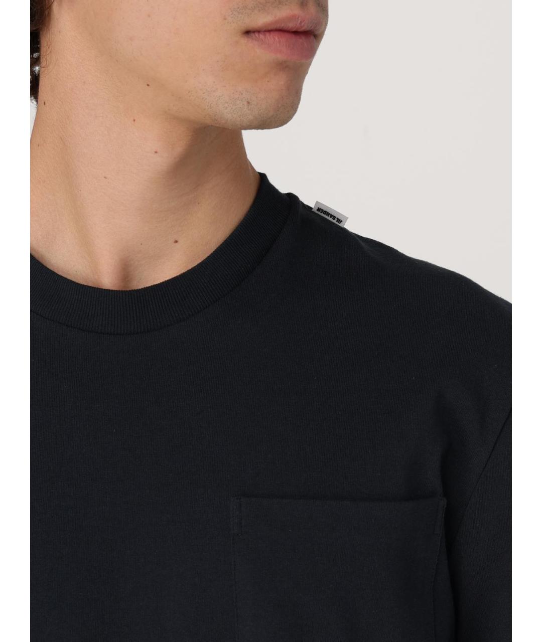 JIL SANDER Синяя хлопковая футболка, фото 6