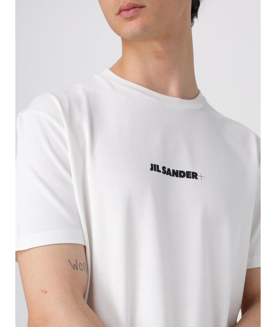 JIL SANDER Белая хлопковая футболка, фото 6