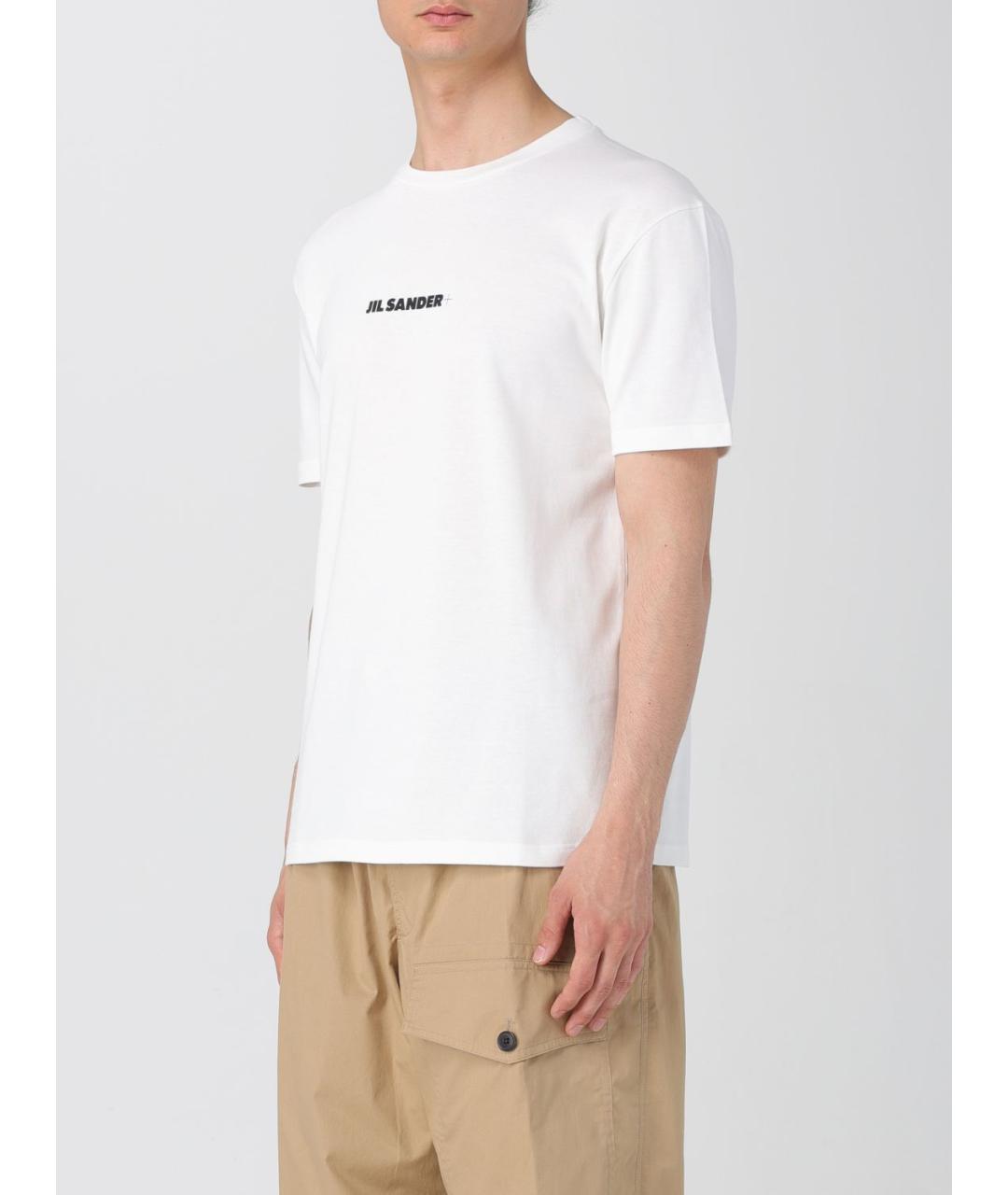 JIL SANDER Белая хлопковая футболка, фото 5