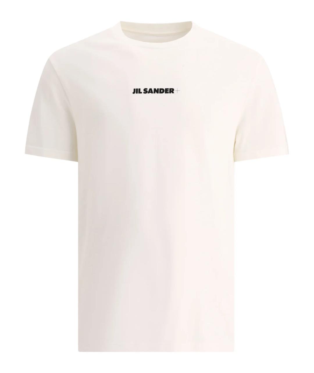 JIL SANDER Белая хлопковая футболка, фото 1