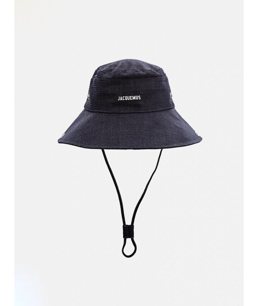 JACQUEMUS Синяя хлопковая панама, фото 3