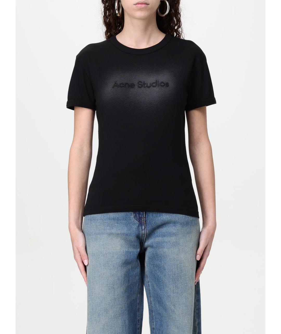 ACNE STUDIOS Черная футболка, фото 2