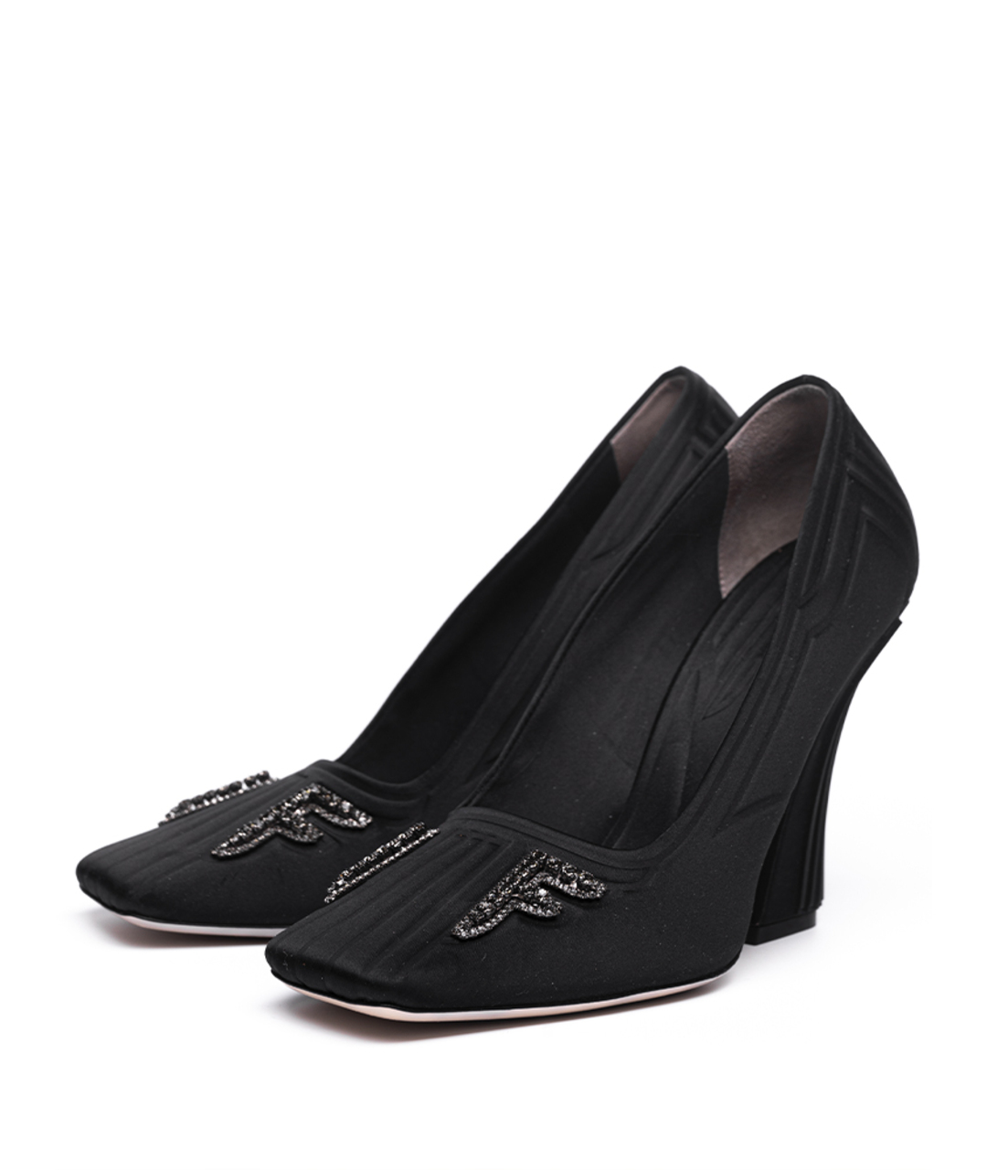 FENDI Черные текстильные туфли, фото 3