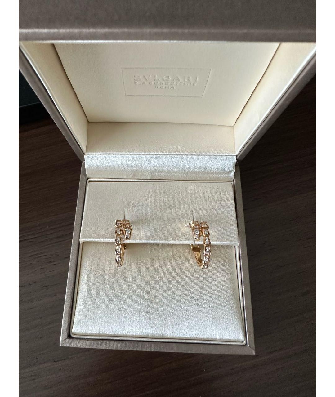 BVLGARI Золотые серьги из розового золота, фото 2