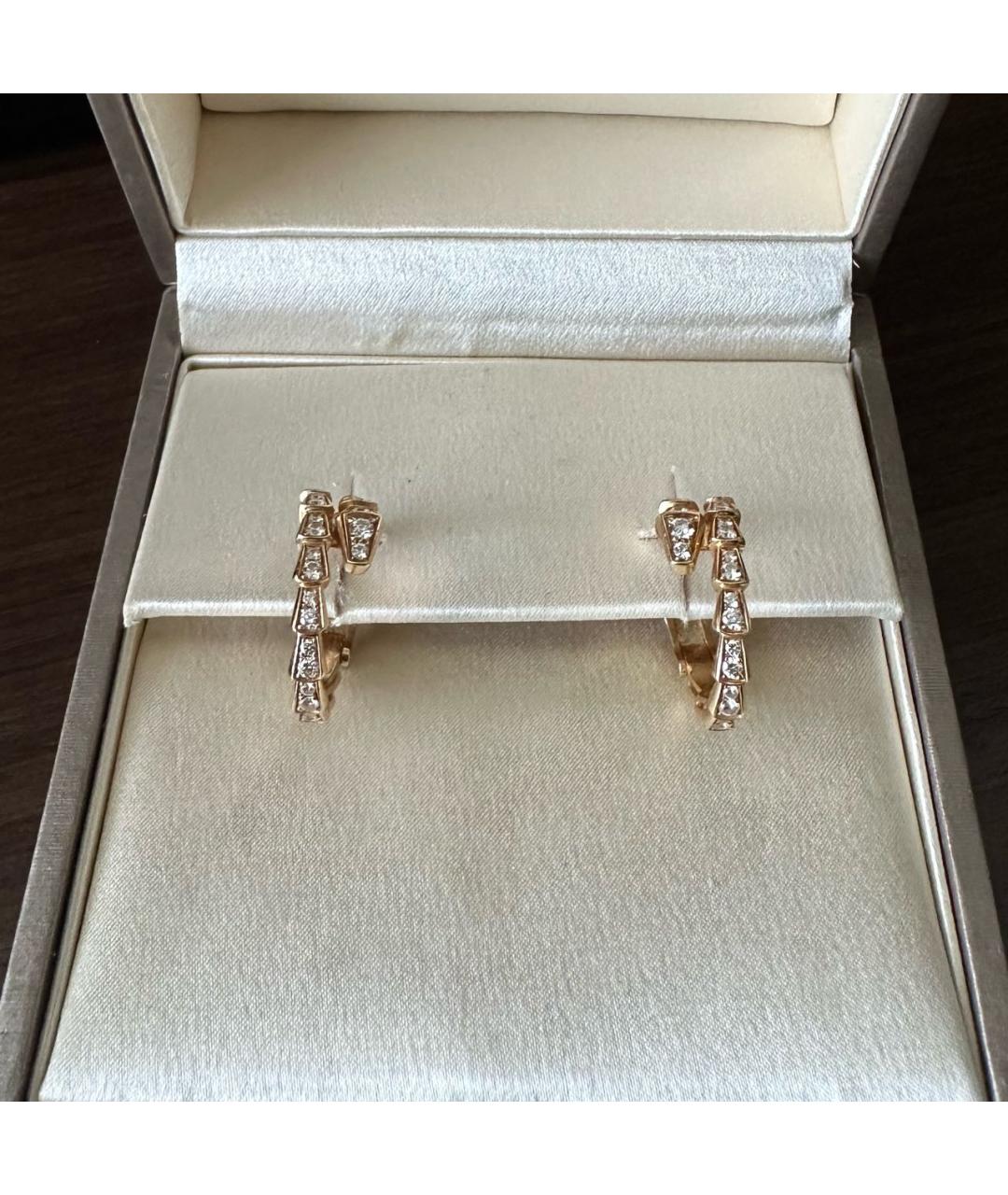 BVLGARI Золотые серьги из розового золота, фото 3