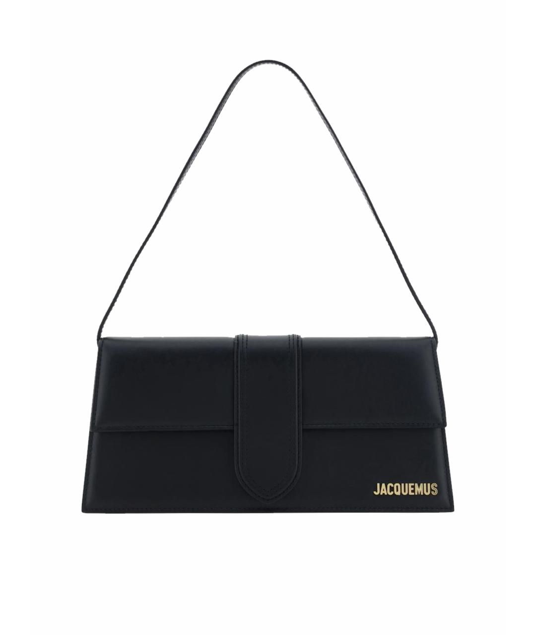 JACQUEMUS Черная кожаная сумка через плечо, фото 1