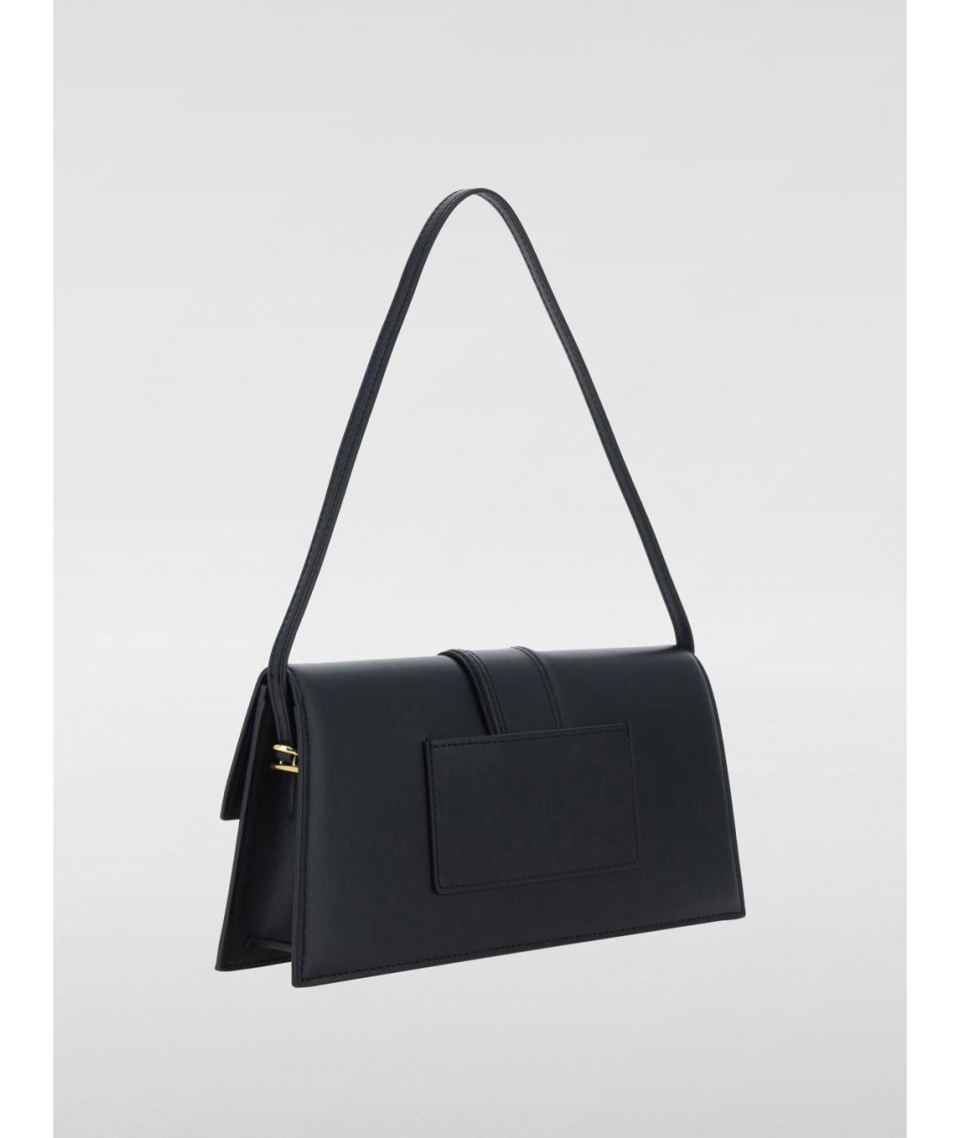 JACQUEMUS Черная кожаная сумка через плечо, фото 3