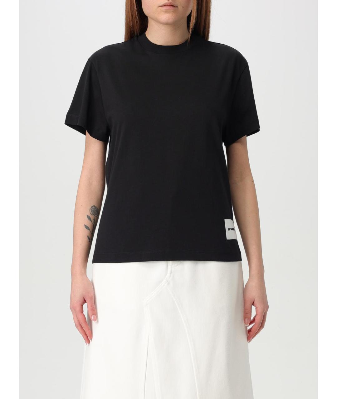 JIL SANDER Черная футболка, фото 2