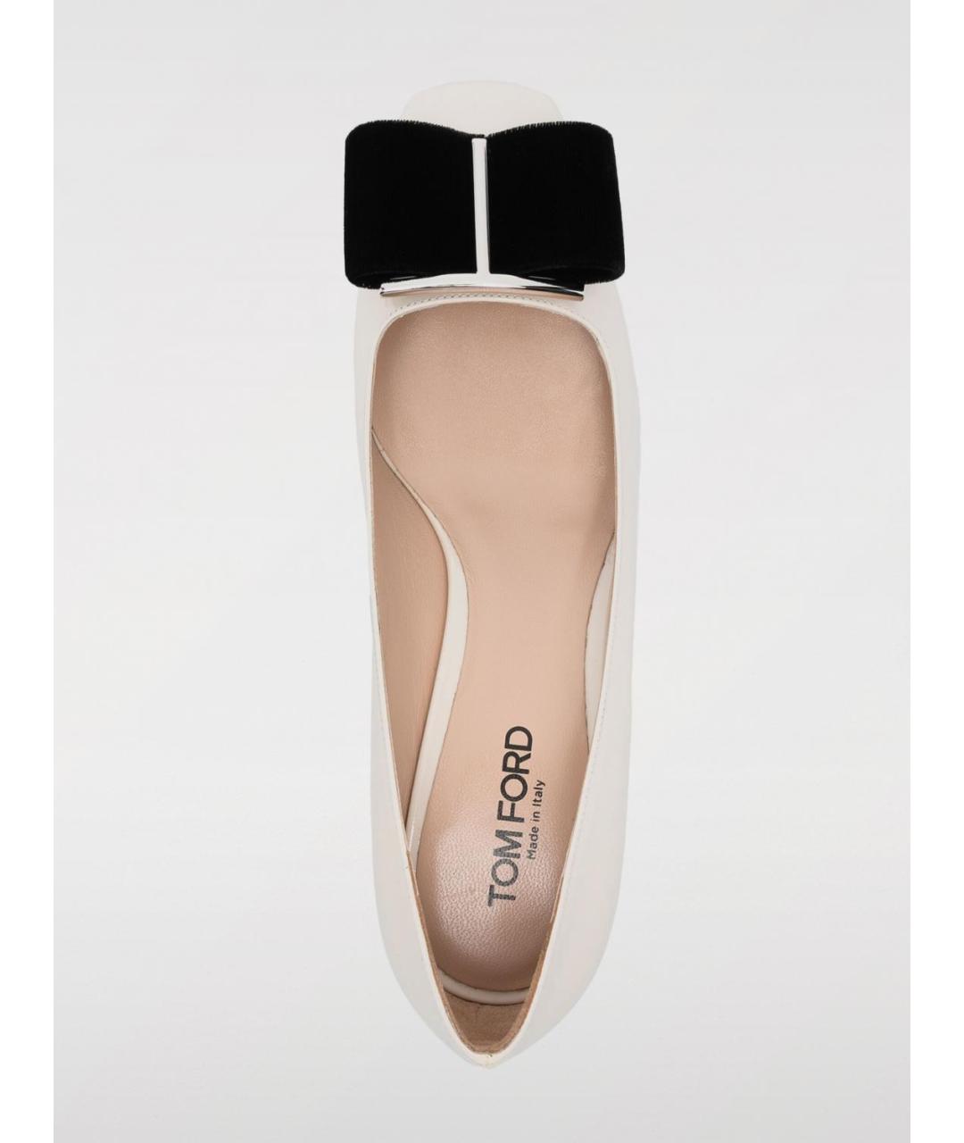 TOM FORD Белые кожаные туфли, фото 4