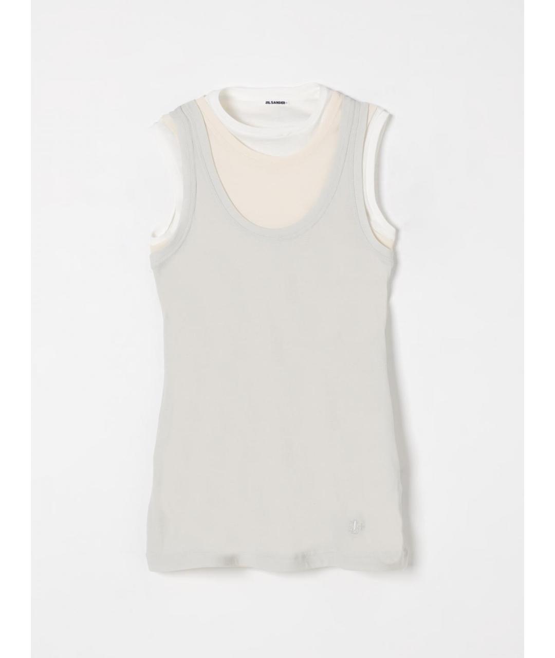 JIL SANDER Бежевая майка, фото 7