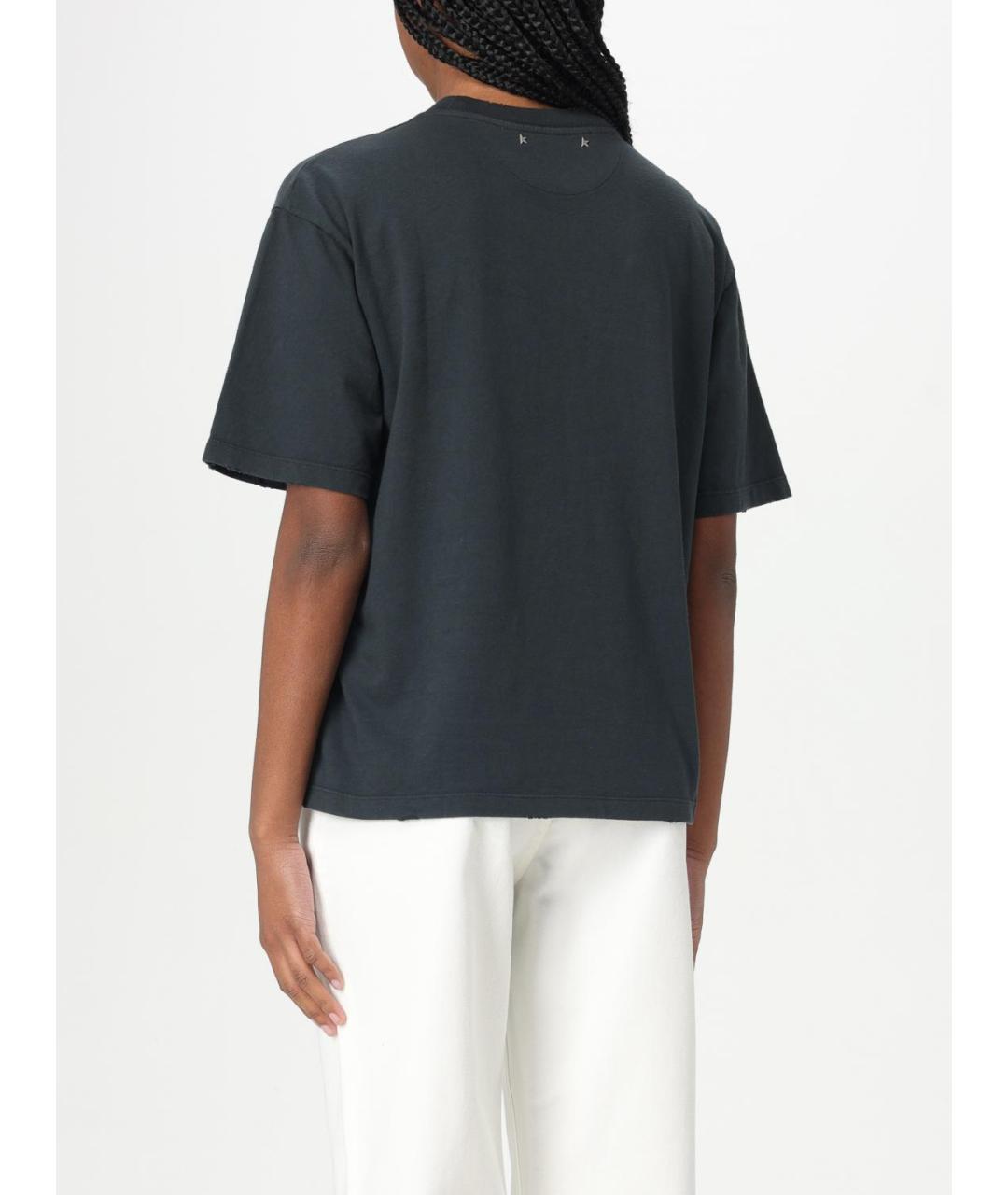 GOLDEN GOOSE DELUXE BRAND Серая хлопковая футболка, фото 4