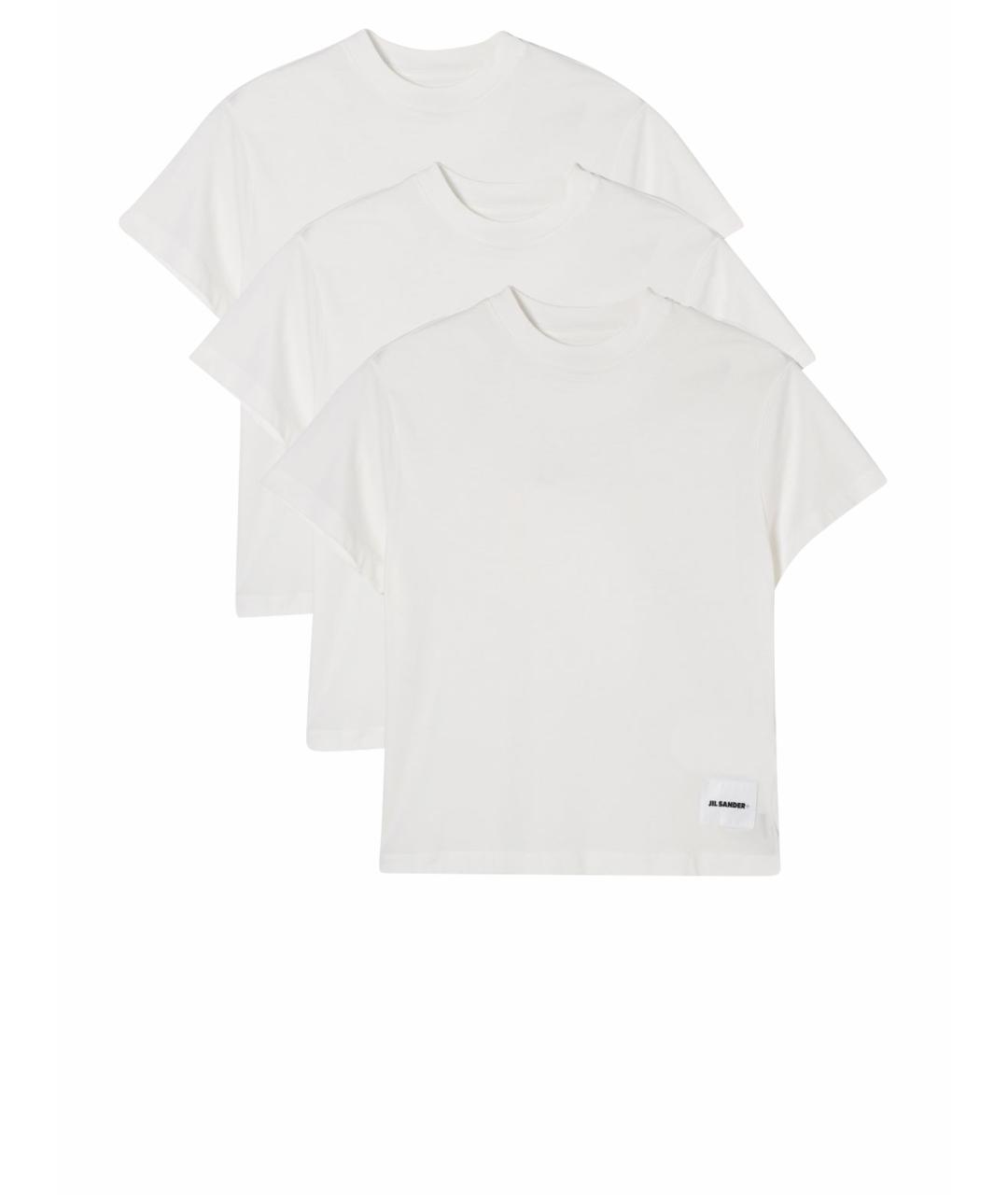 JIL SANDER Белая хлопковая футболка, фото 1