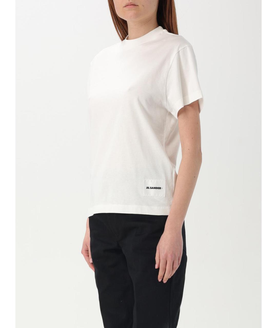 JIL SANDER Белая хлопковая футболка, фото 4