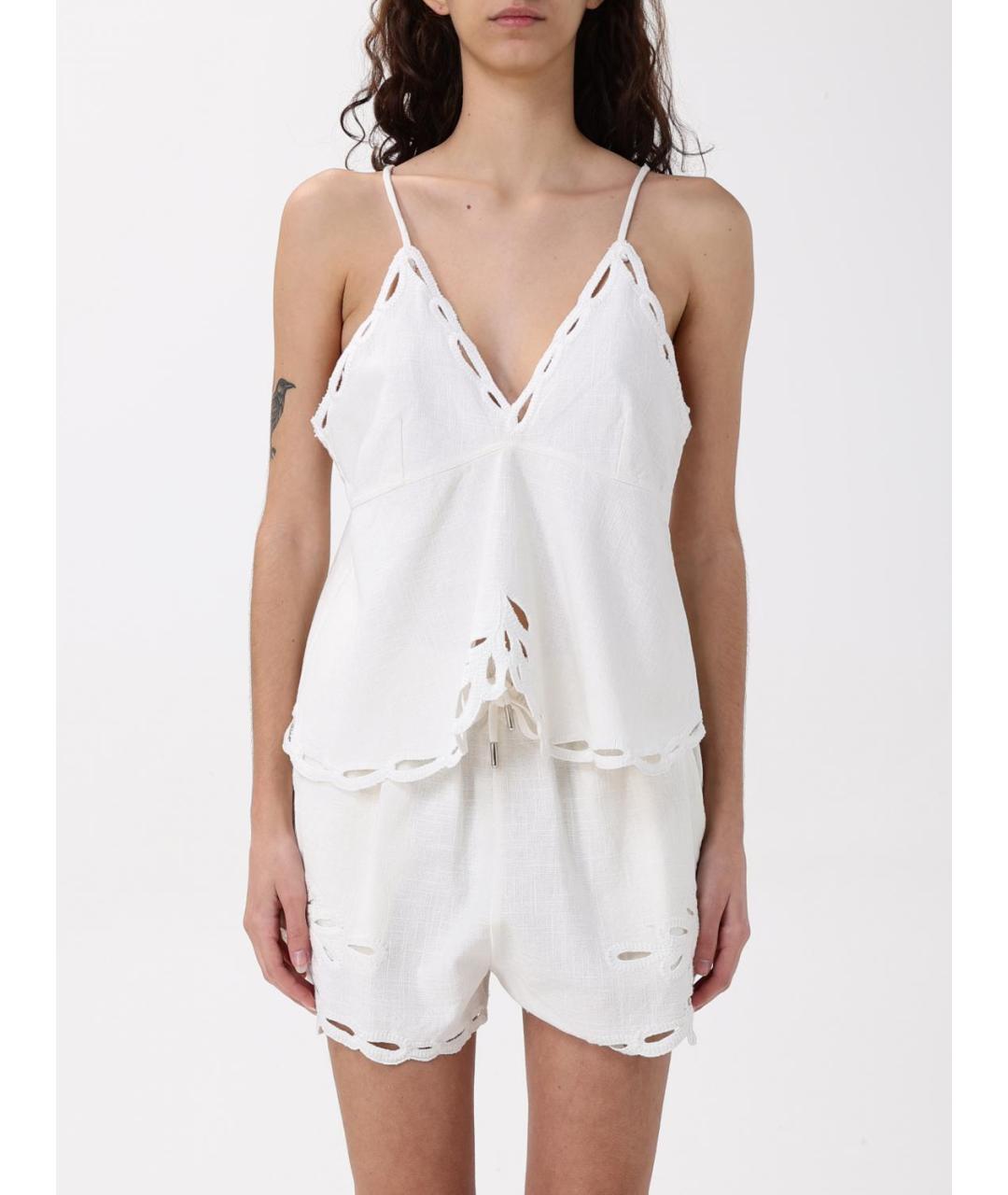 ISABEL MARANT ETOILE Белая хлопковая майка, фото 2