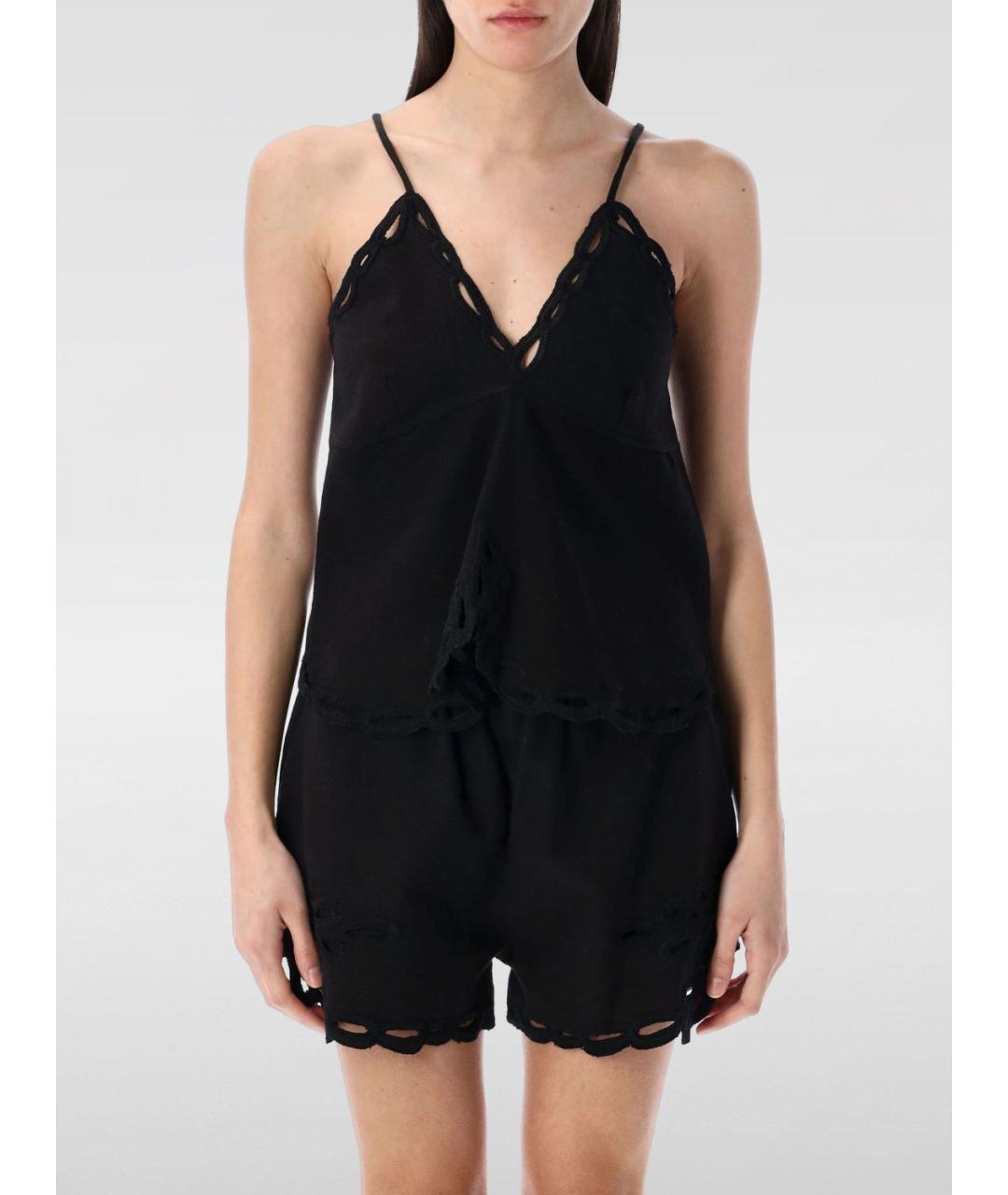 ISABEL MARANT ETOILE Черная хлопковая майка, фото 2