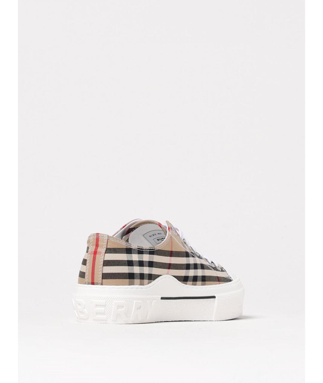 BURBERRY Бежевые низкие кроссовки / кеды, фото 3