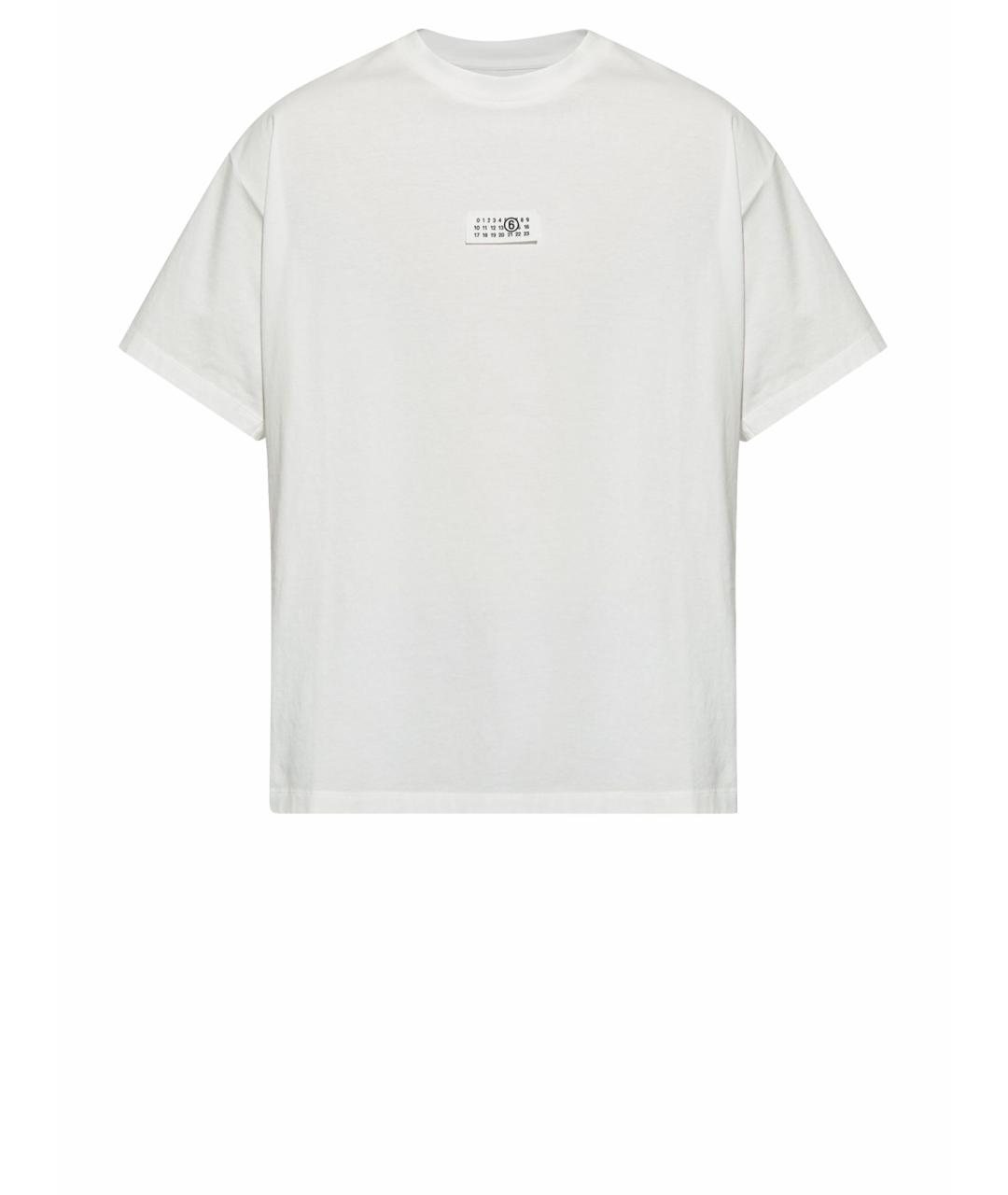 MM6 MAISON MARGIELA Белая хлопковая футболка, фото 1