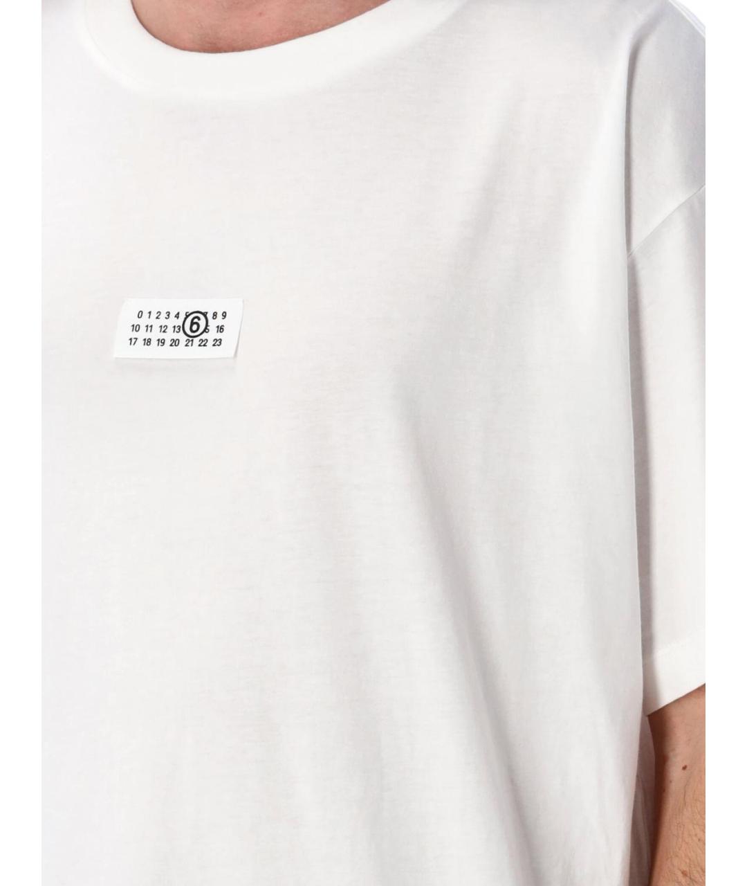 MM6 MAISON MARGIELA Белая хлопковая футболка, фото 4