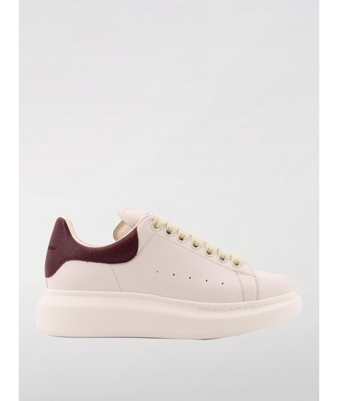 ALEXANDER MCQUEEN Розовые кожаные кеды, фото 4