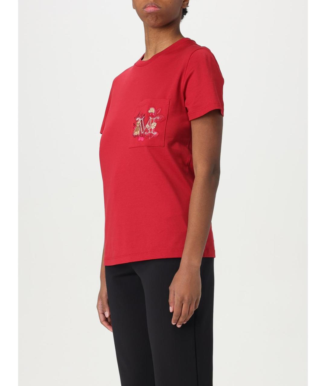MAX MARA Красная футболка, фото 5