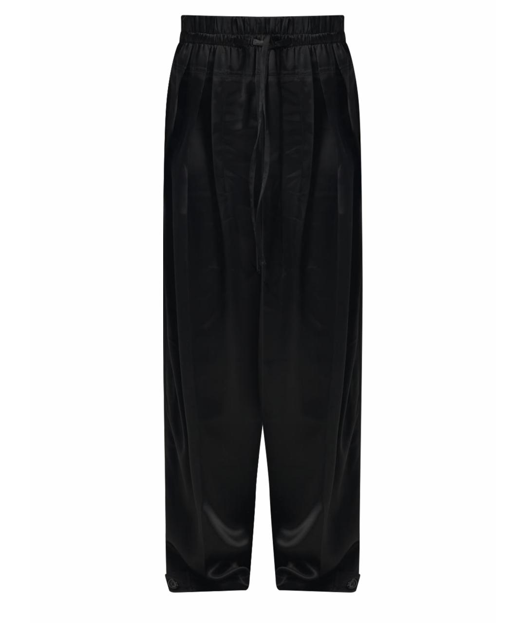 JIL SANDER Черные вискозные брюки широкие, фото 1