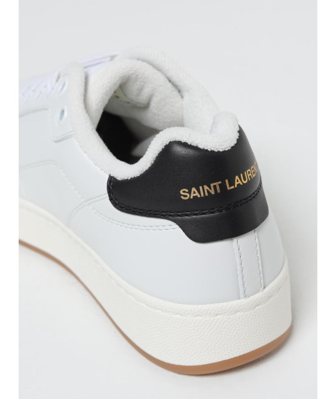 SAINT LAURENT Белые низкие кроссовки / кеды, фото 4