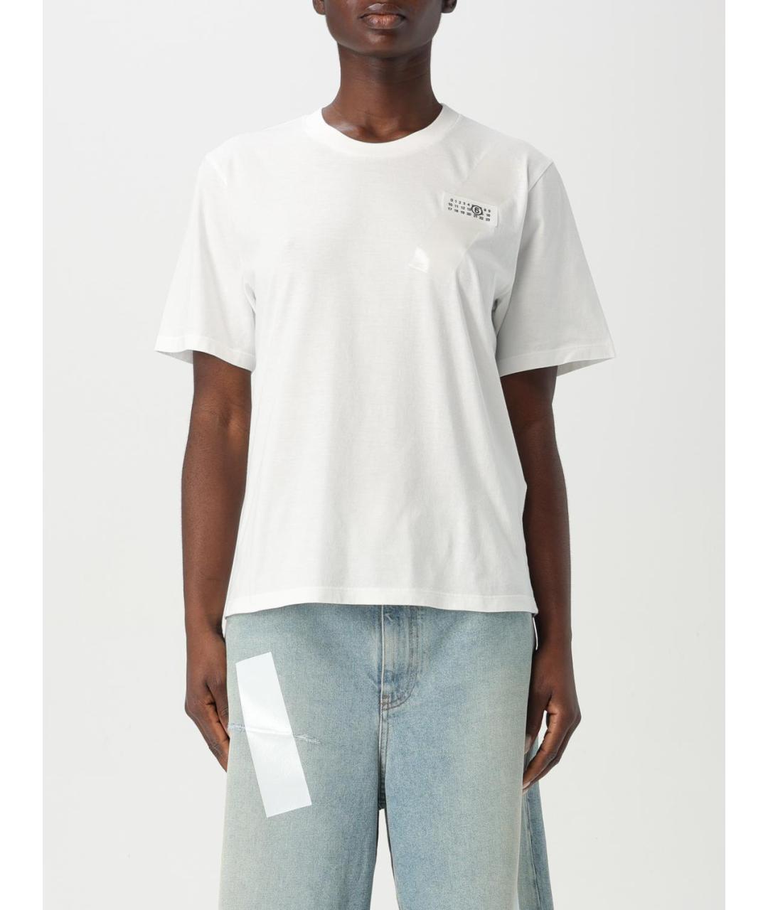 MM6 MAISON MARGIELA Белая хлопковая футболка, фото 2