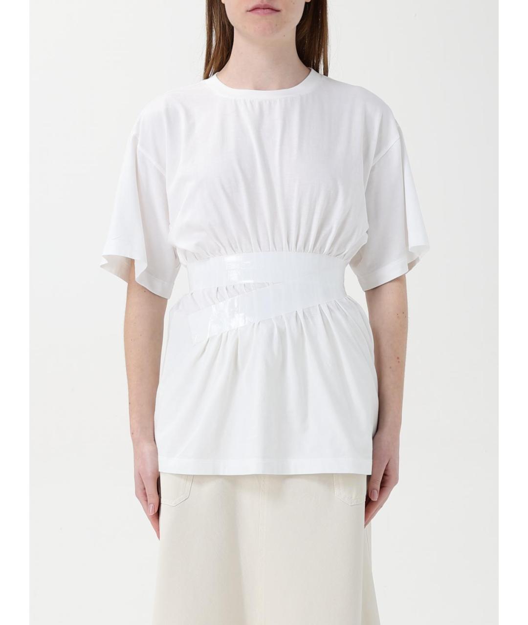 MM6 MAISON MARGIELA Белая хлопковая футболка, фото 2
