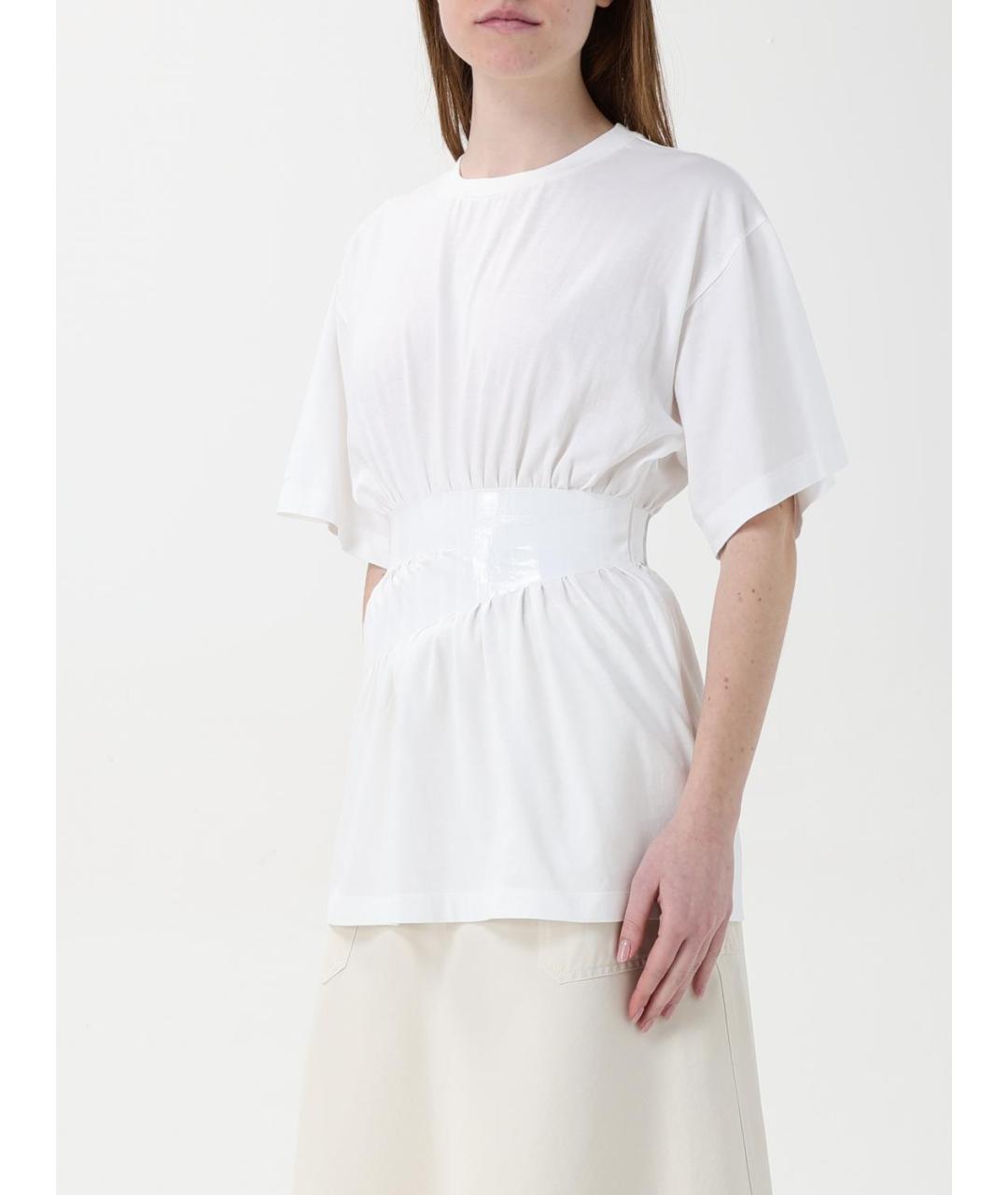 MM6 MAISON MARGIELA Белая хлопковая футболка, фото 4
