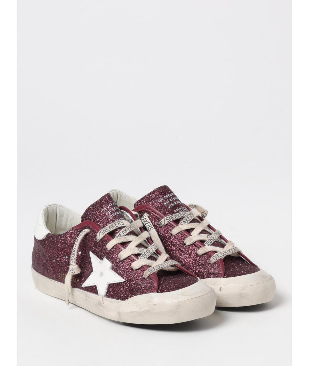 GOLDEN GOOSE DELUXE BRAND Бордовые кеды, фото 2