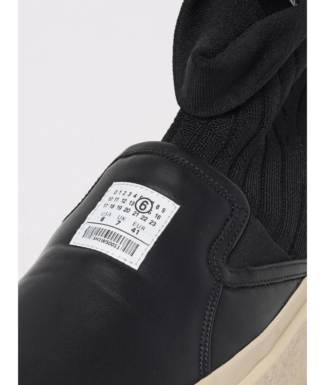 MM6 MAISON MARGIELA Черные высокие кроссовки / кеды, фото 4
