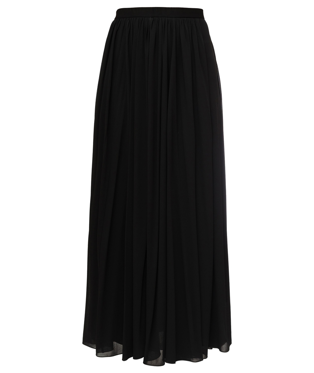 MAX MARA Черная шелковая юбка макси, фото 1