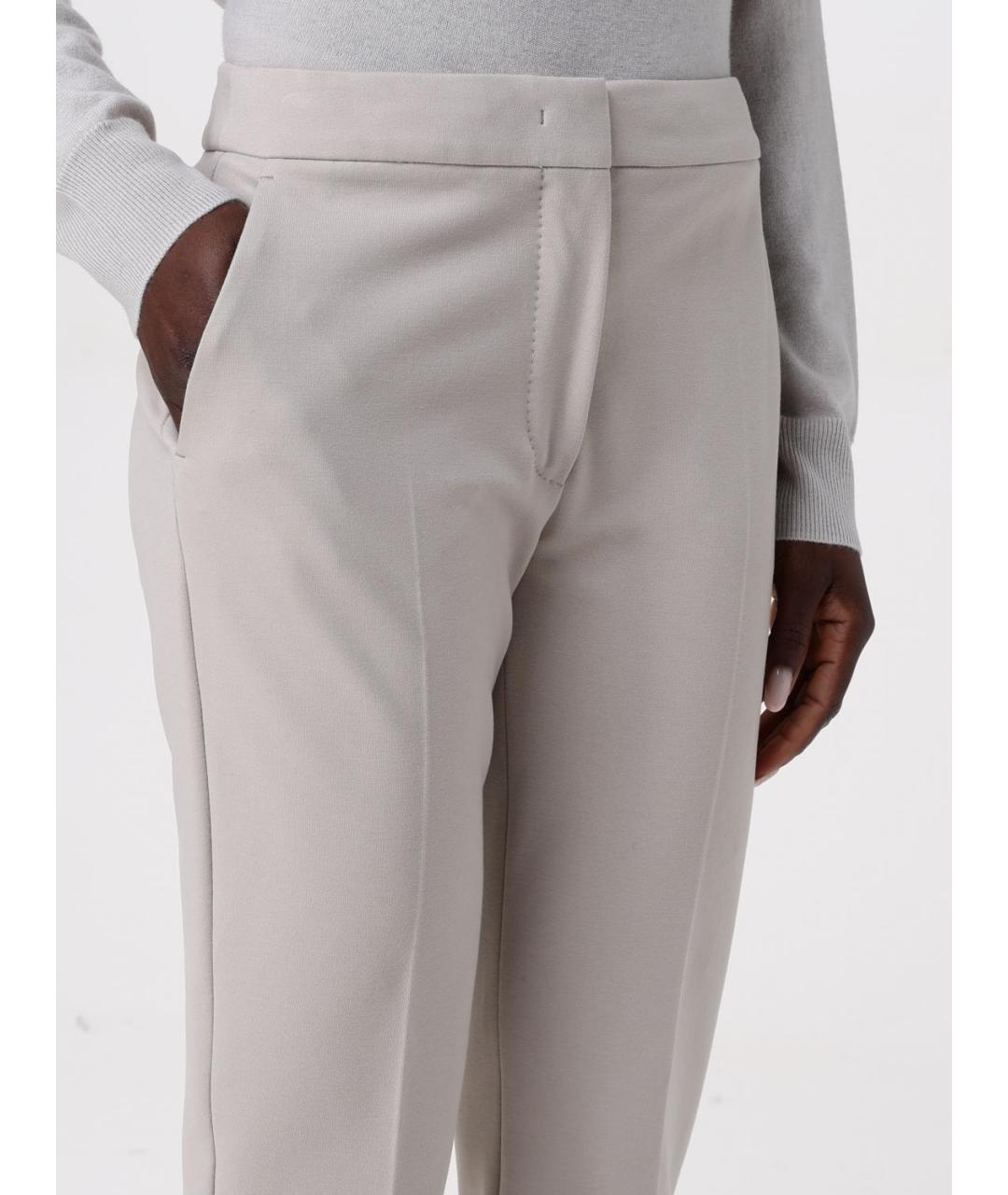 MAX MARA Бежевые прямые брюки, фото 6
