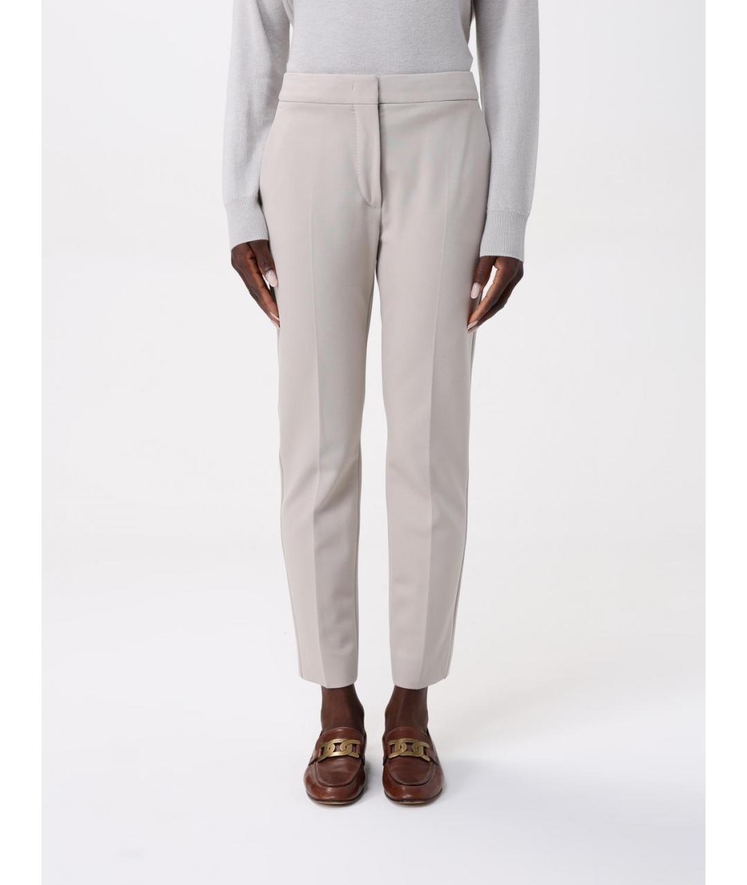 MAX MARA Бежевые прямые брюки, фото 2