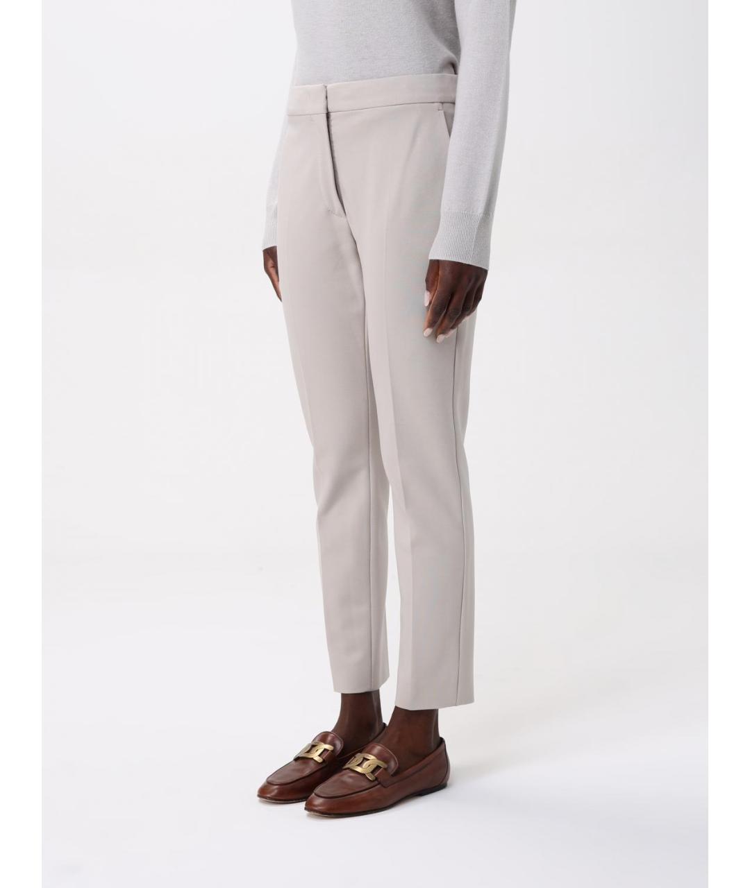 MAX MARA Бежевые прямые брюки, фото 5