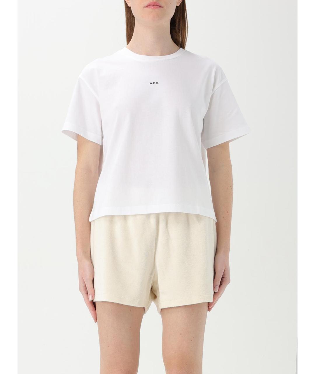 A.P.C. Белая хлопковая футболка, фото 2