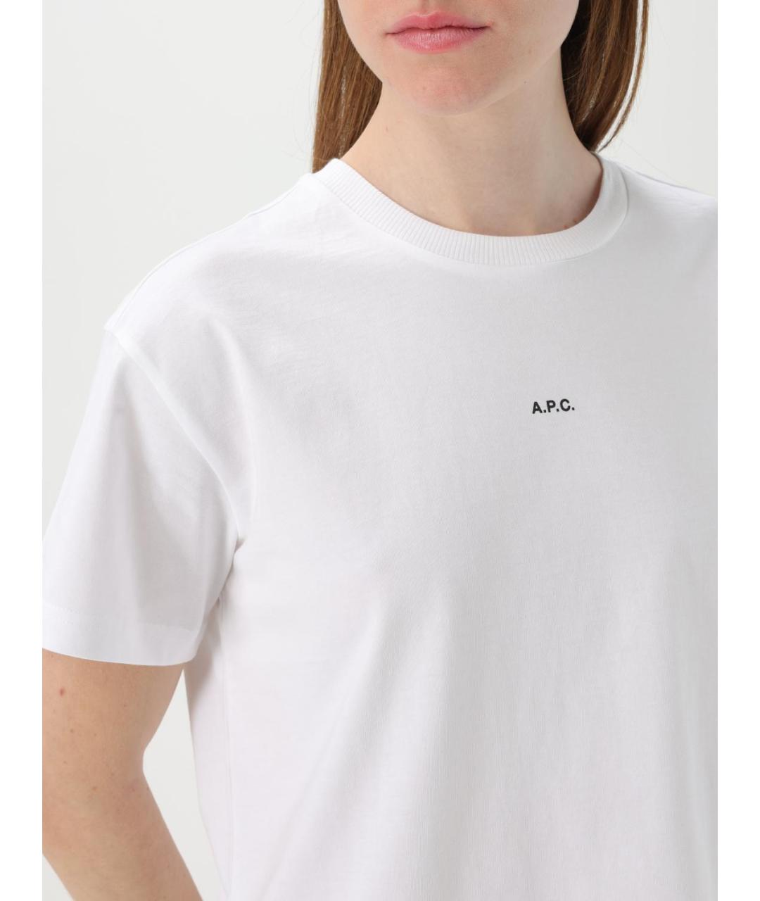 A.P.C. Белая хлопковая футболка, фото 5