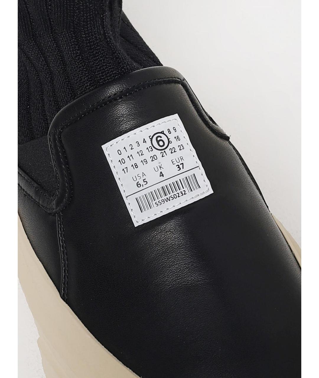 MM6 MAISON MARGIELA Черные слипоны, фото 4