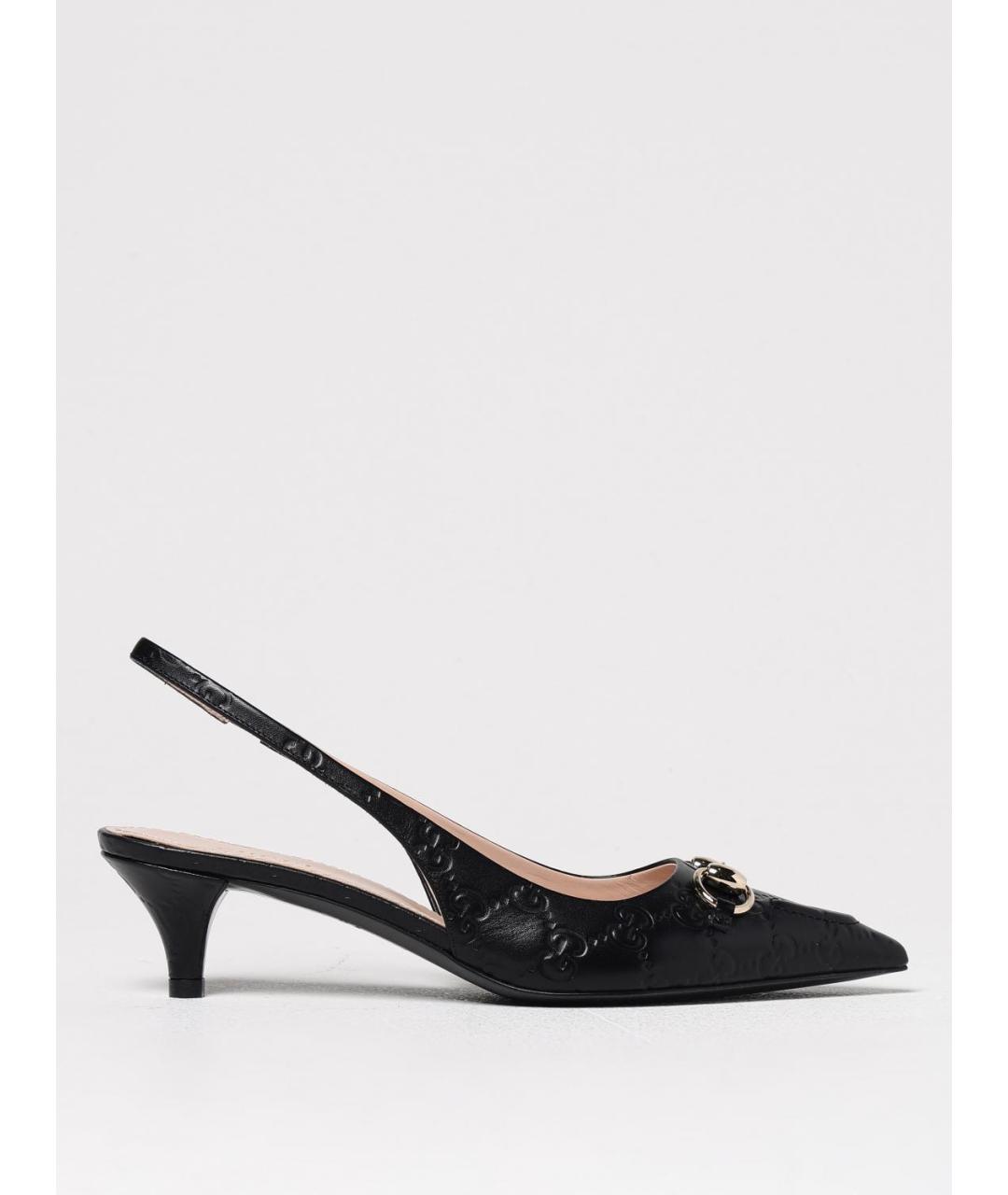 GUCCI Черные кожаные туфли, фото 5