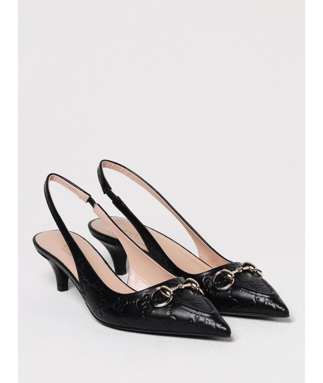 GUCCI Черные кожаные туфли, фото 2