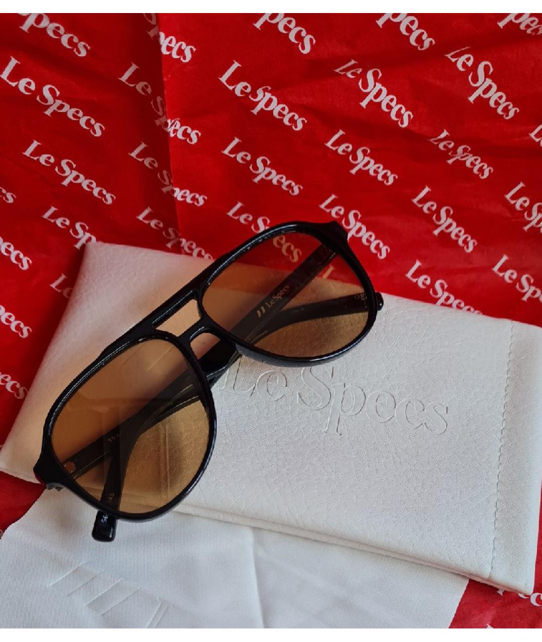 LE SPECS Коричневые пластиковые солнцезащитные очки, фото 2