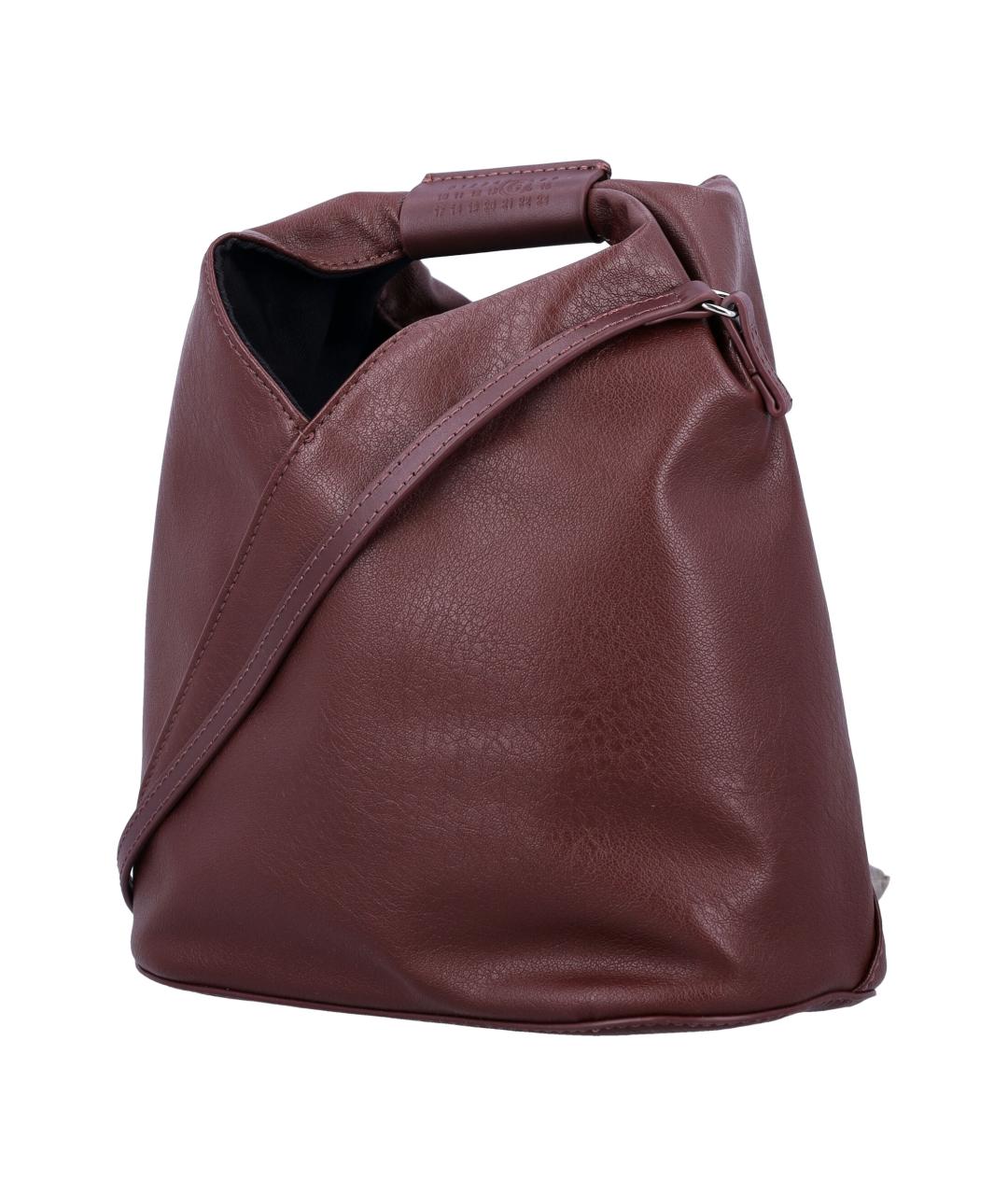 MM6 MAISON MARGIELA Бордовая сумка тоут из искусственной кожи, фото 3