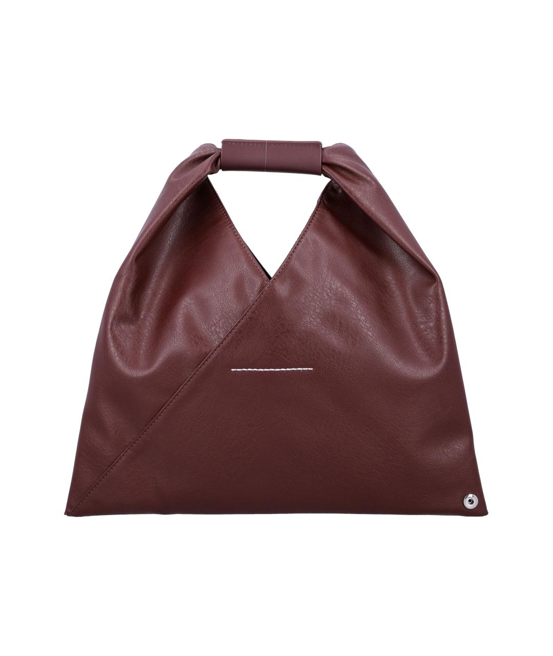 MM6 MAISON MARGIELA Бордовая сумка тоут из искусственной кожи, фото 4