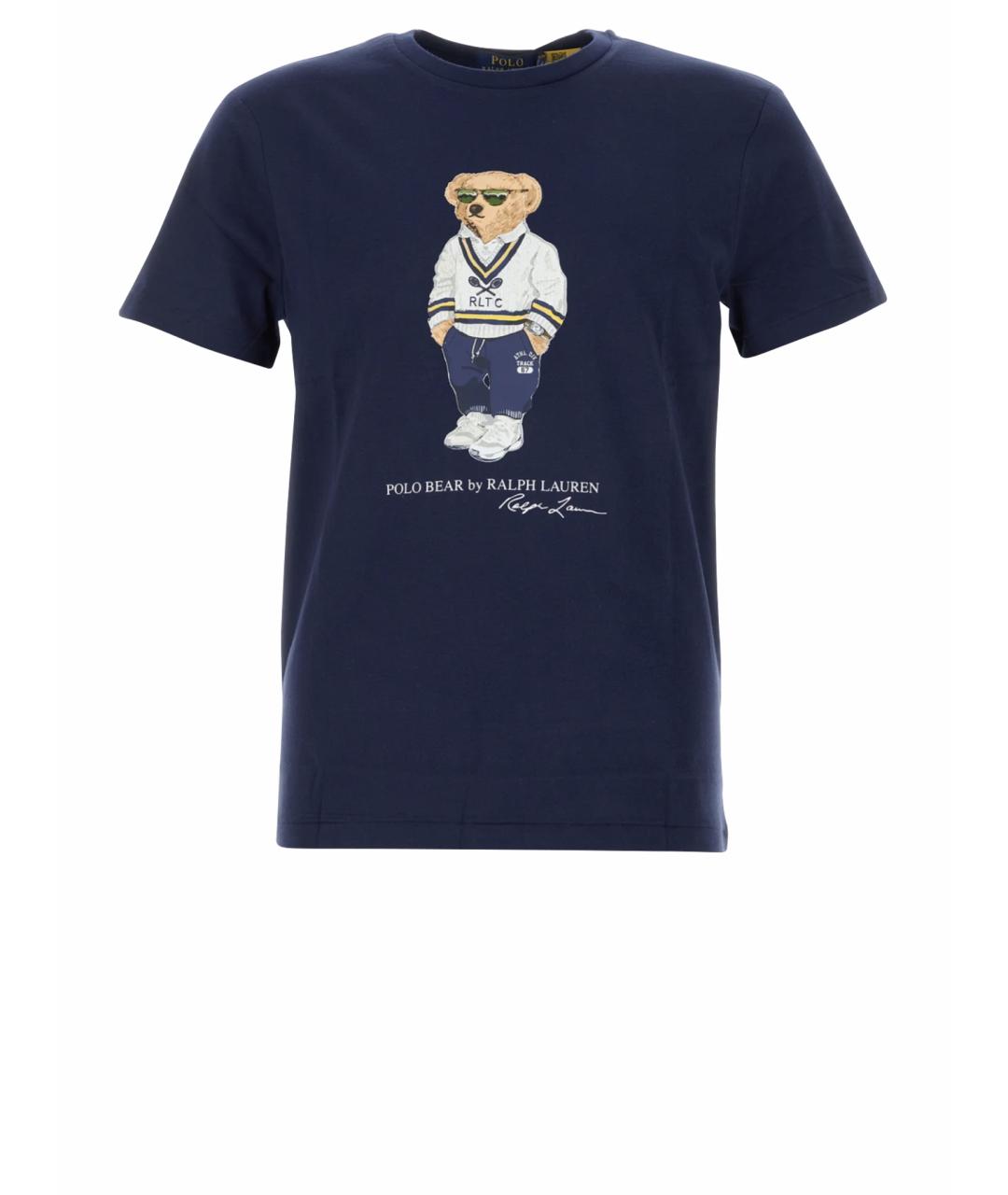 POLO RALPH LAUREN Синяя хлопковая футболка, фото 1