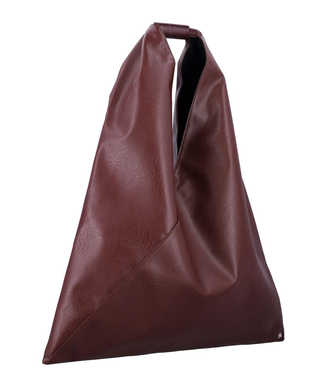 MM6 MAISON MARGIELA Бордовая сумка тоут из искусственной кожи, фото 2