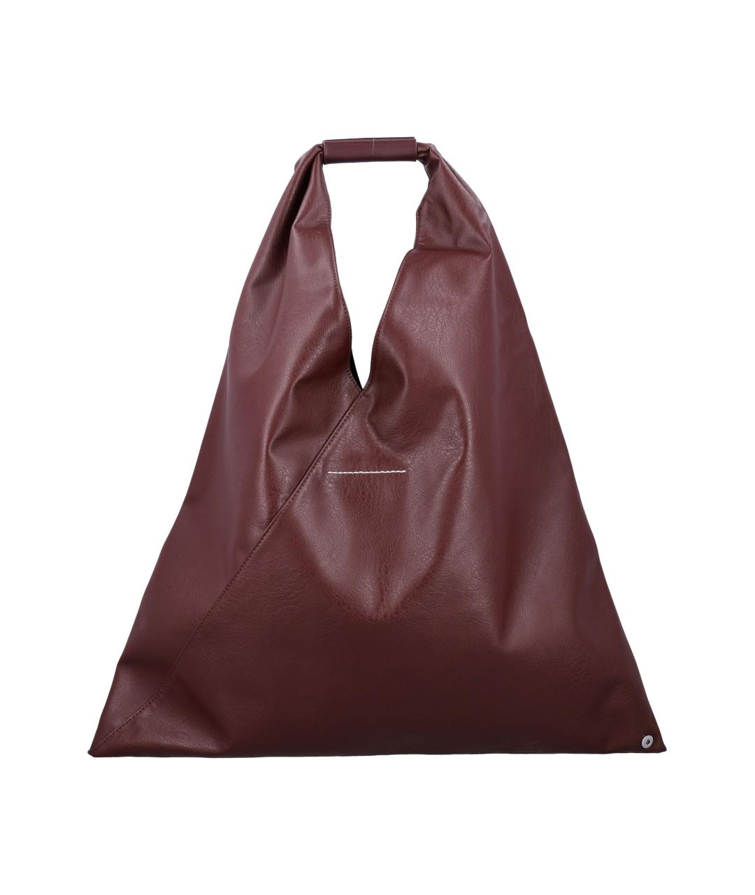 MM6 MAISON MARGIELA Бордовая сумка тоут из искусственной кожи, фото 4