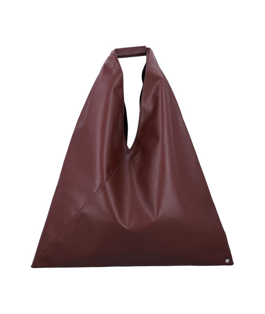 MM6 MAISON MARGIELA Бордовая сумка тоут из искусственной кожи, фото 1