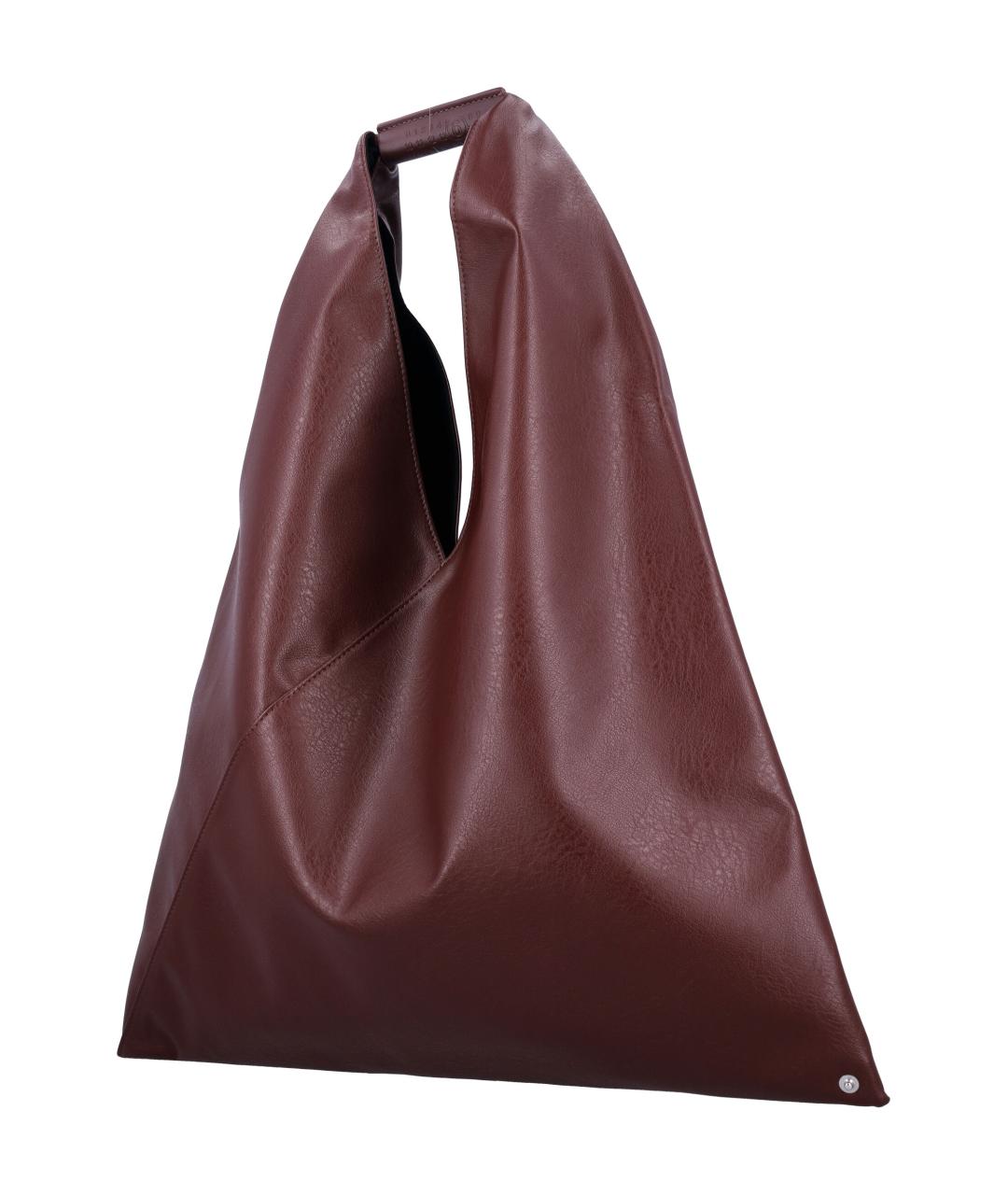 MM6 MAISON MARGIELA Бордовая сумка тоут из искусственной кожи, фото 3